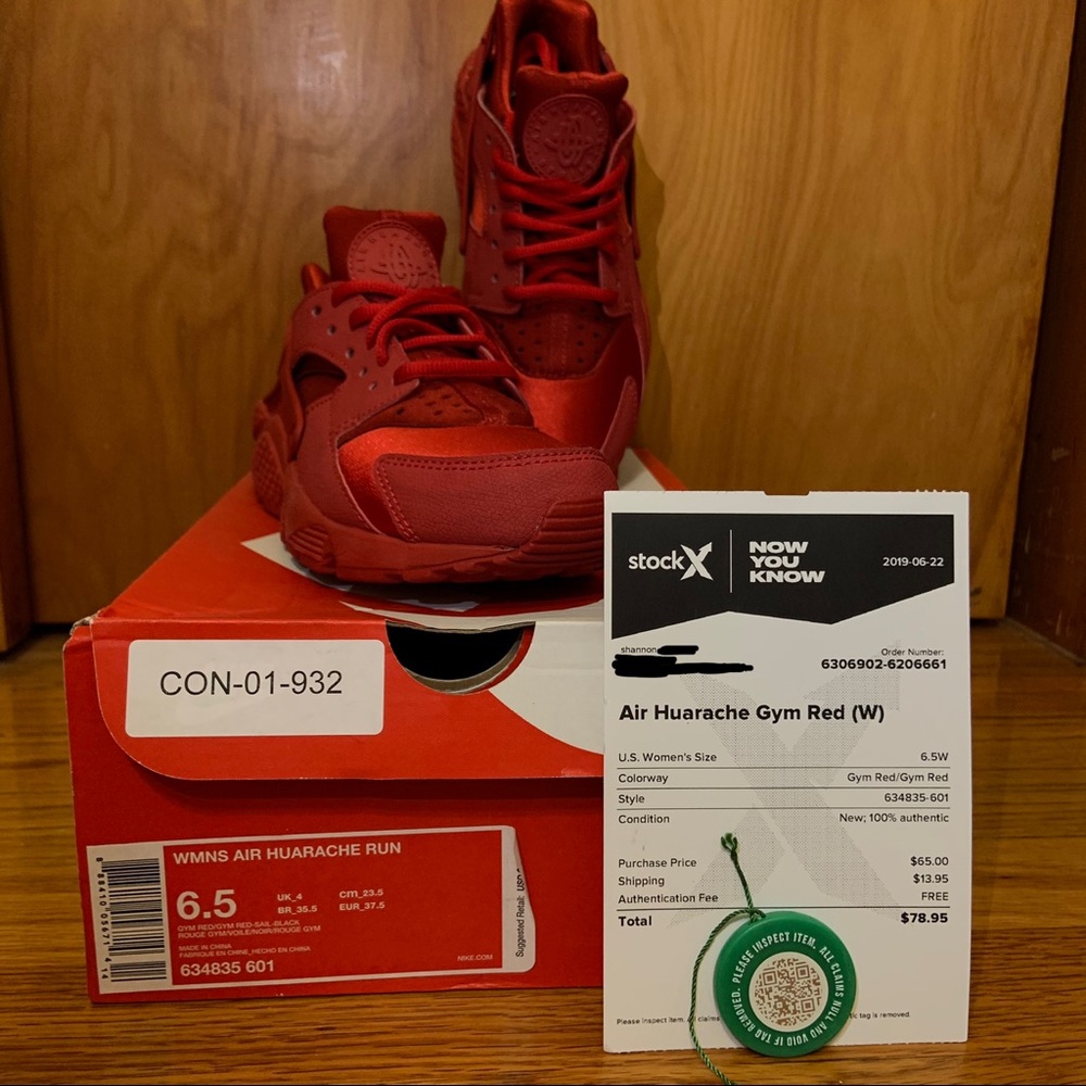 Authentic Nike Huarache Run - Gym Red